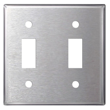 ELECTRIDUCT Stainless Steel Wall Plates Light Switch Covers - Electriduct WP-ED-SS-2G-2T-5PK